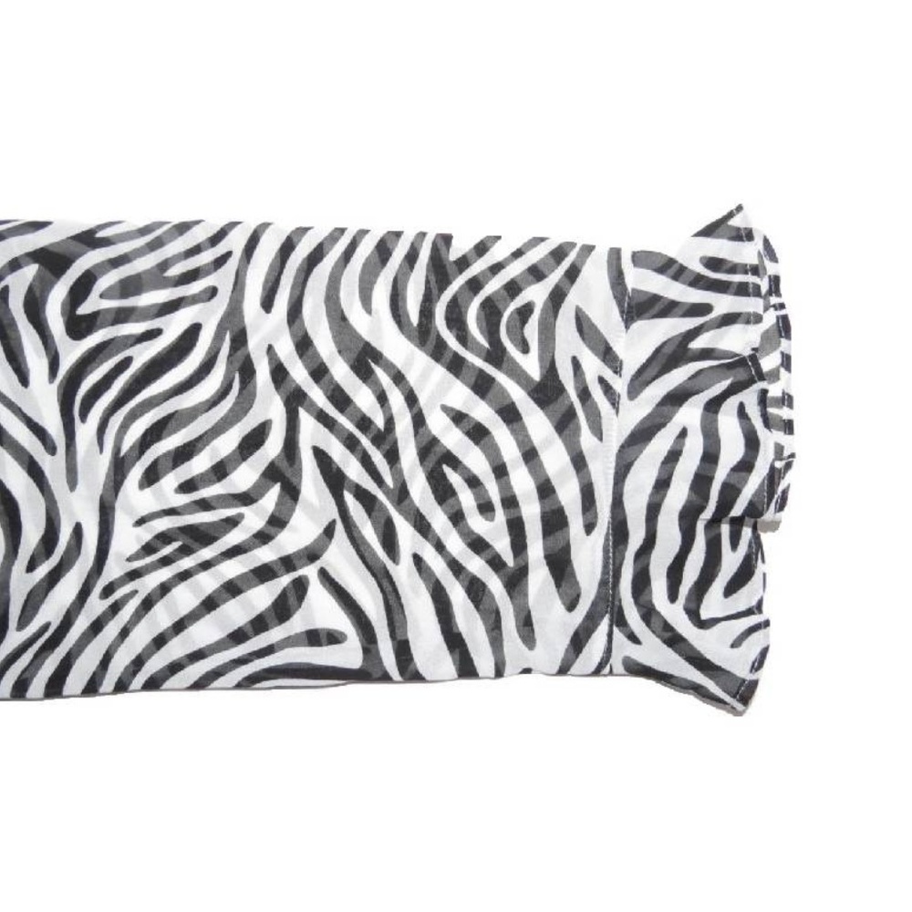 VICTORIAS SECRET Tunic L Black & White EXOTIC ZEBRA ANIMAL PRINT Sheer BLOUSE VS - Picture 2 of 5